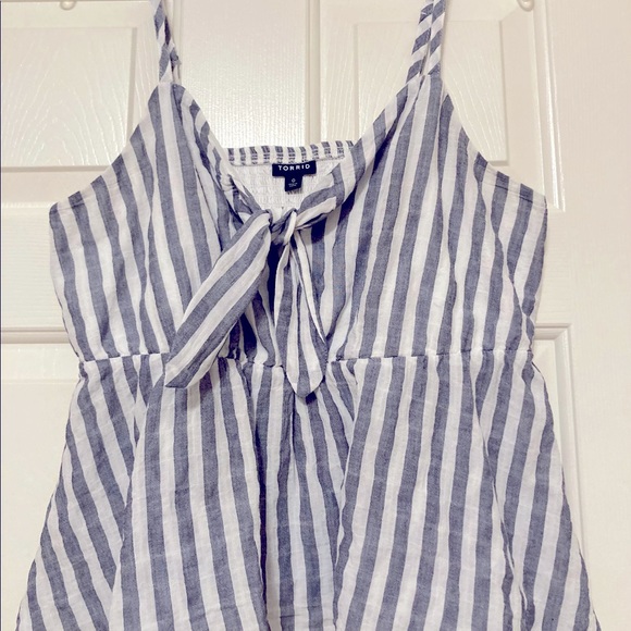 Torrid Stripped Midi Peplum Tank Top - Picture 5 of 12